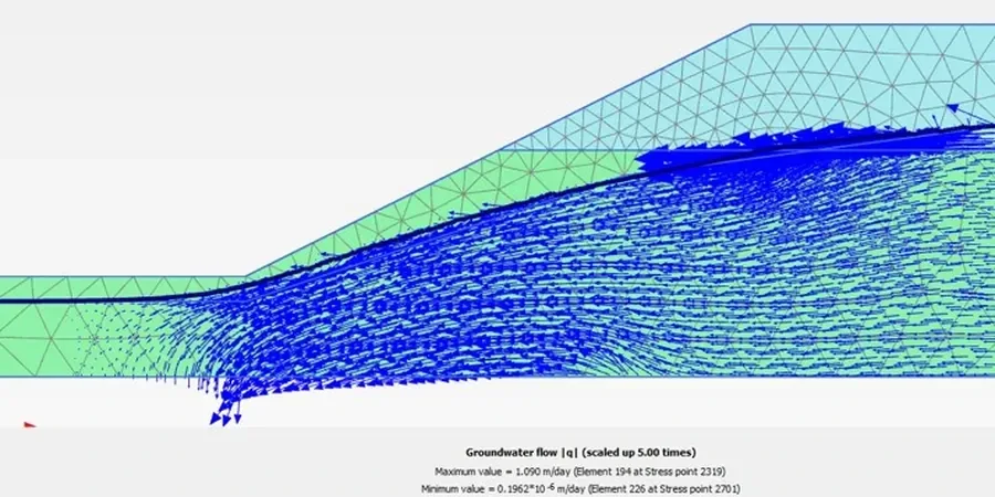 Illustrative image of Slope failure analysis in Oceanside