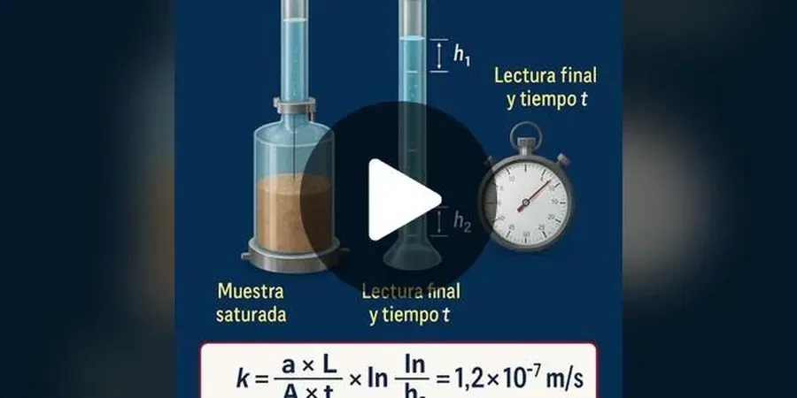 Illustrative image of Laboratory permeability test (falling/constant head) in Oceanside
