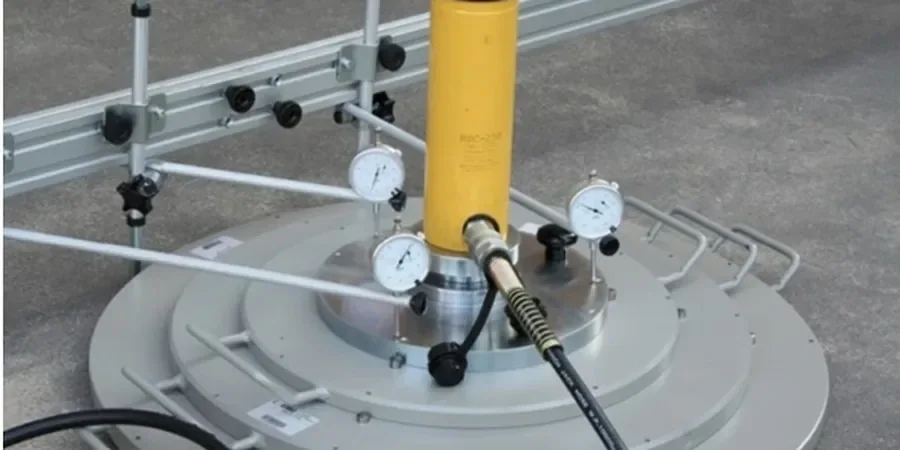 Illustrative image of Plate load test (PLT) in Oceanside